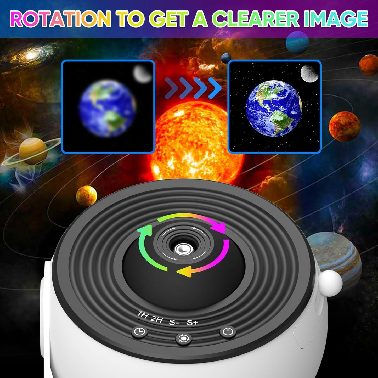 Colorful Galaxy Night Light Projector Show