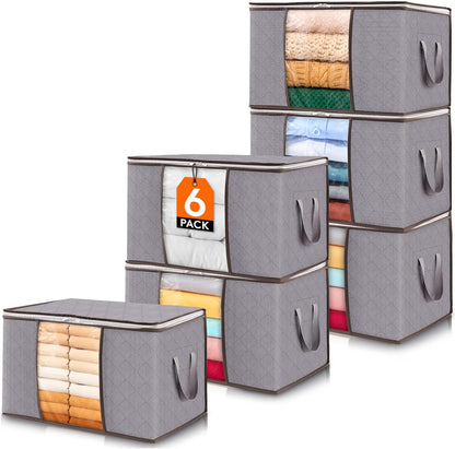 Collapsible Closet Storage Containers with Clear View Lids
