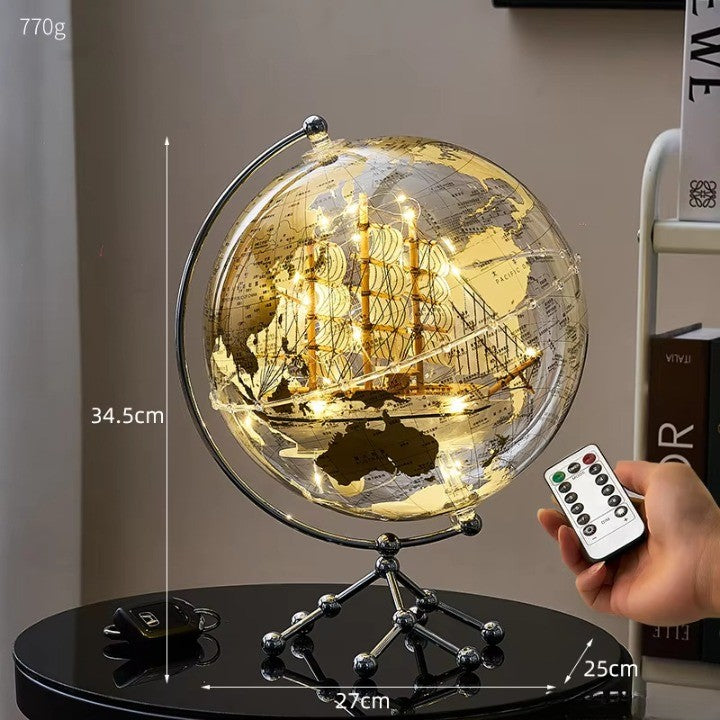Glowing Globe Map Decoration Lamp