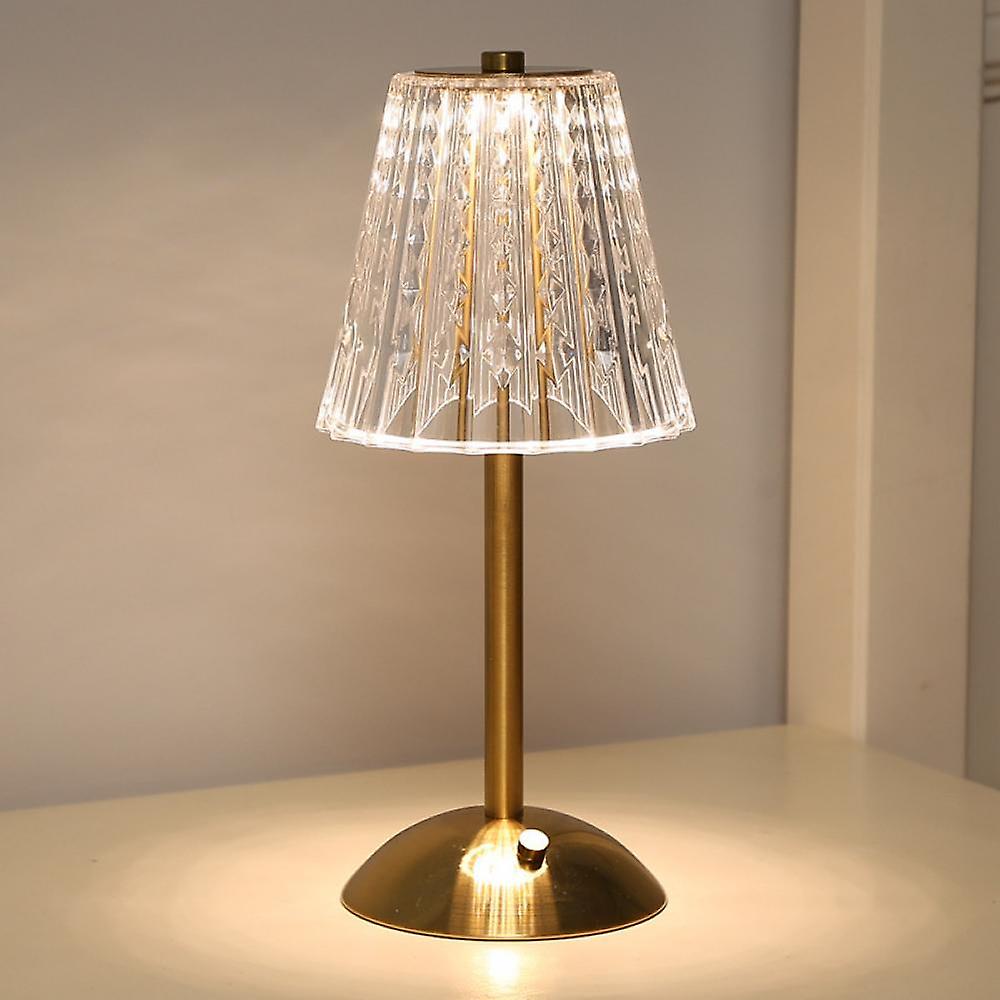 Luxurious Glass Table Lamp with Sparkling Crystal Shade