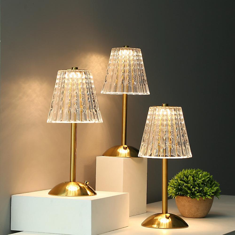 Luxurious Glass Table Lamp with Sparkling Crystal Shade