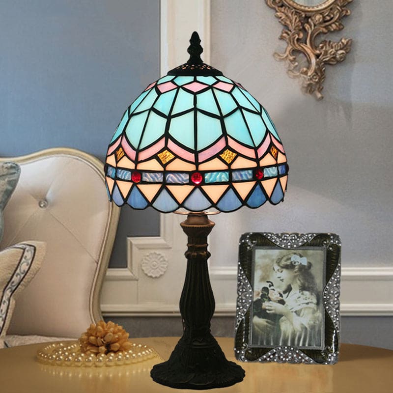 Vibrant Stained Glass Table Lamp - Pexav
