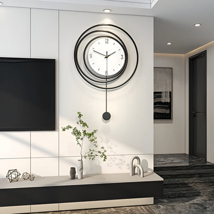 Simple Silver Wall Clock