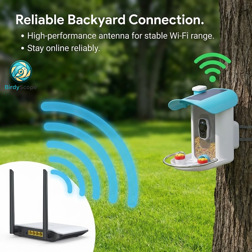 Wireless Solar Bird Feeder with Camera