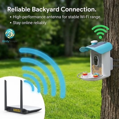 Wireless Solar Bird Feeder with Camera