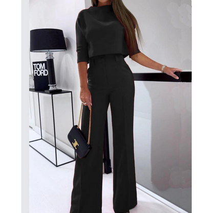 Comfy 2 Piece Loungewear Set with Half Sleeve Top & Pants