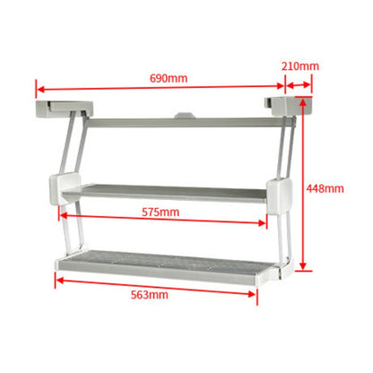 Space Saving Double Tier Slide Out Kitchen Shelf