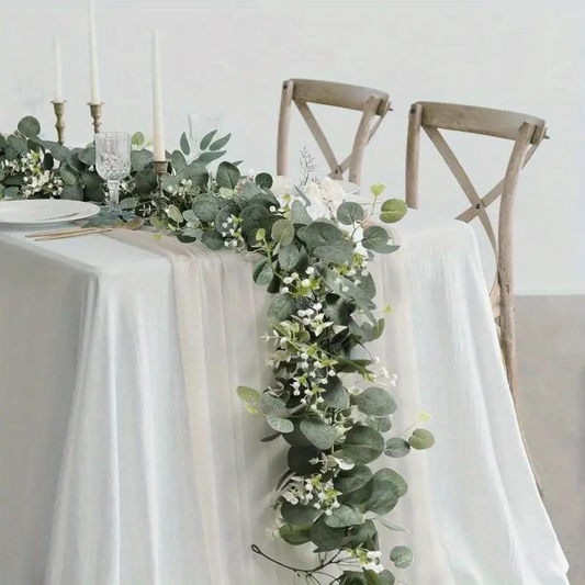 Beautiful Artificial Eucalyptus Leaf Garland - Pexav