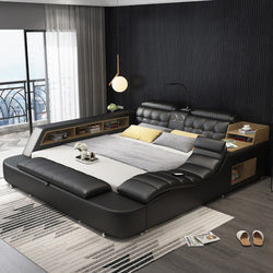 Premium Faux Leather Adjustable Storage Bed Frame