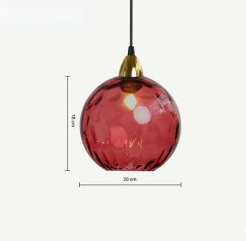 Beautiful Glass Hanging Lamp Fixture