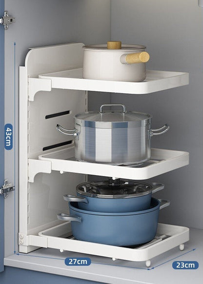 Space Saving Tiered Kitchen Shelf Organizer