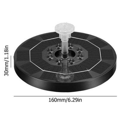Solar Powered Fountain Pump with LED Lights and 6 Styles