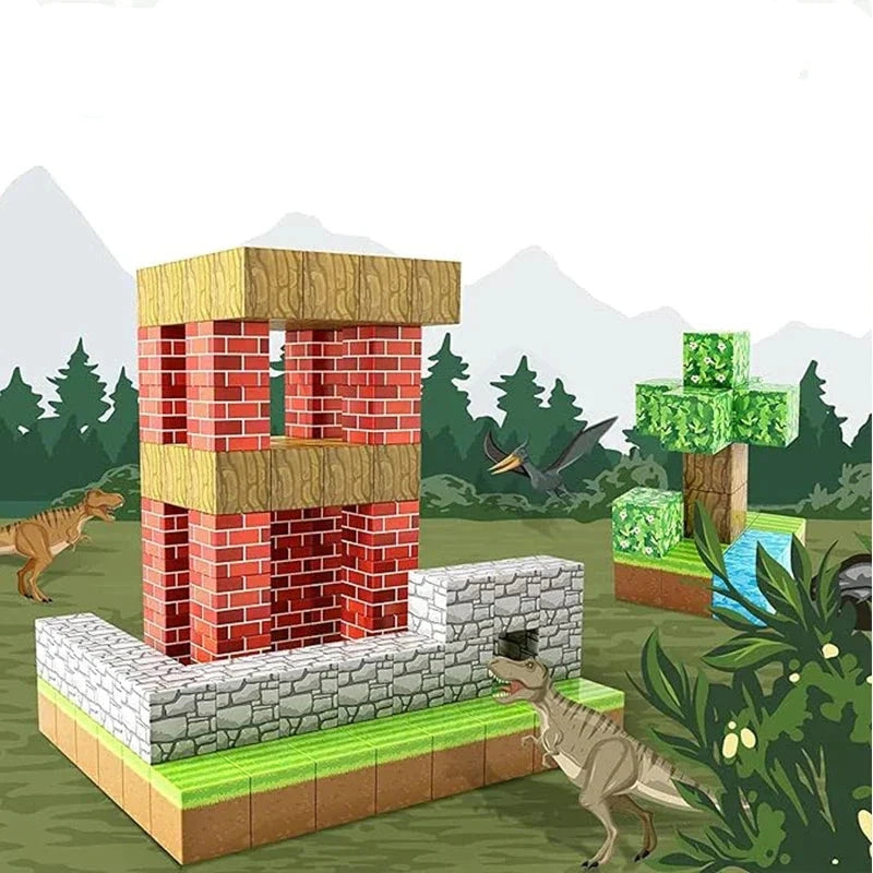 Vibrant Magnetic Construction Blocks Toy for Children