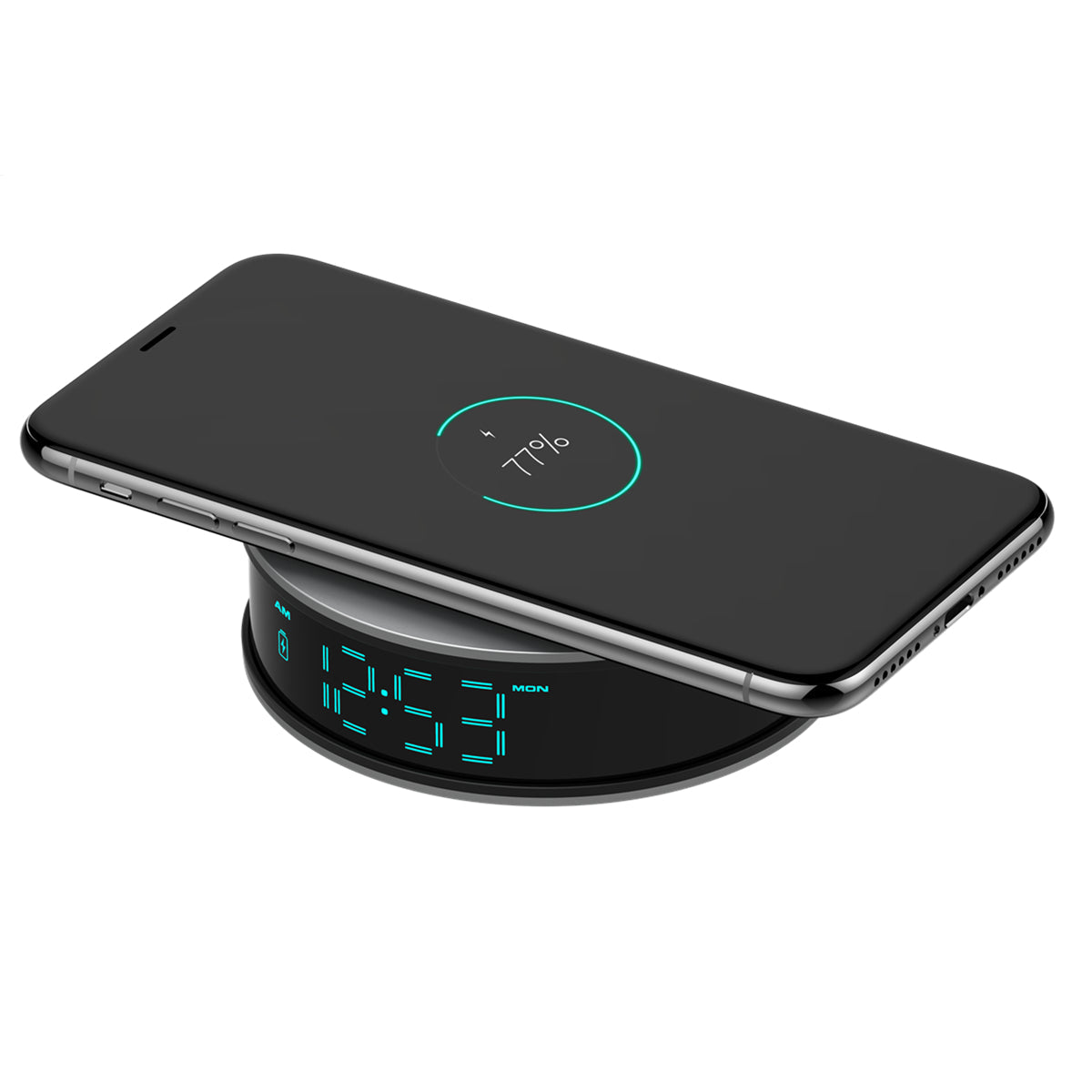 HD Spy Clock with Fast Wireless Charging and Motion Alert