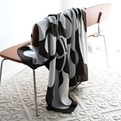 Abstract Pattern Acrylic Blanket – Lightweight 51x71 Cozy Throw for Home Decor and Artistic Comfort-6