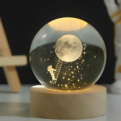 Glowing Glass Ball Table Lamp Modern Home Decoration