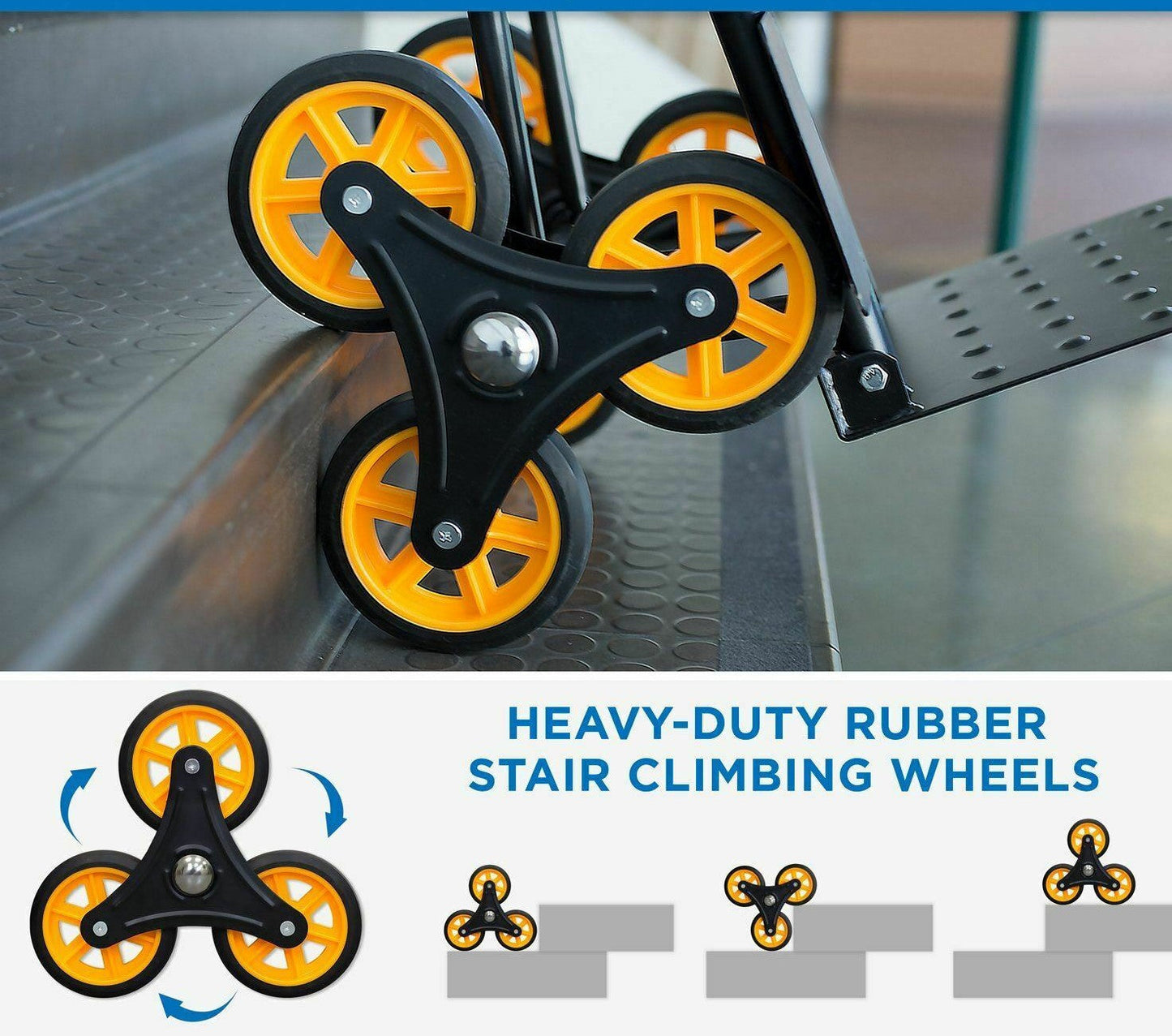Tough Folding Stair Climber Hand Truck Cart