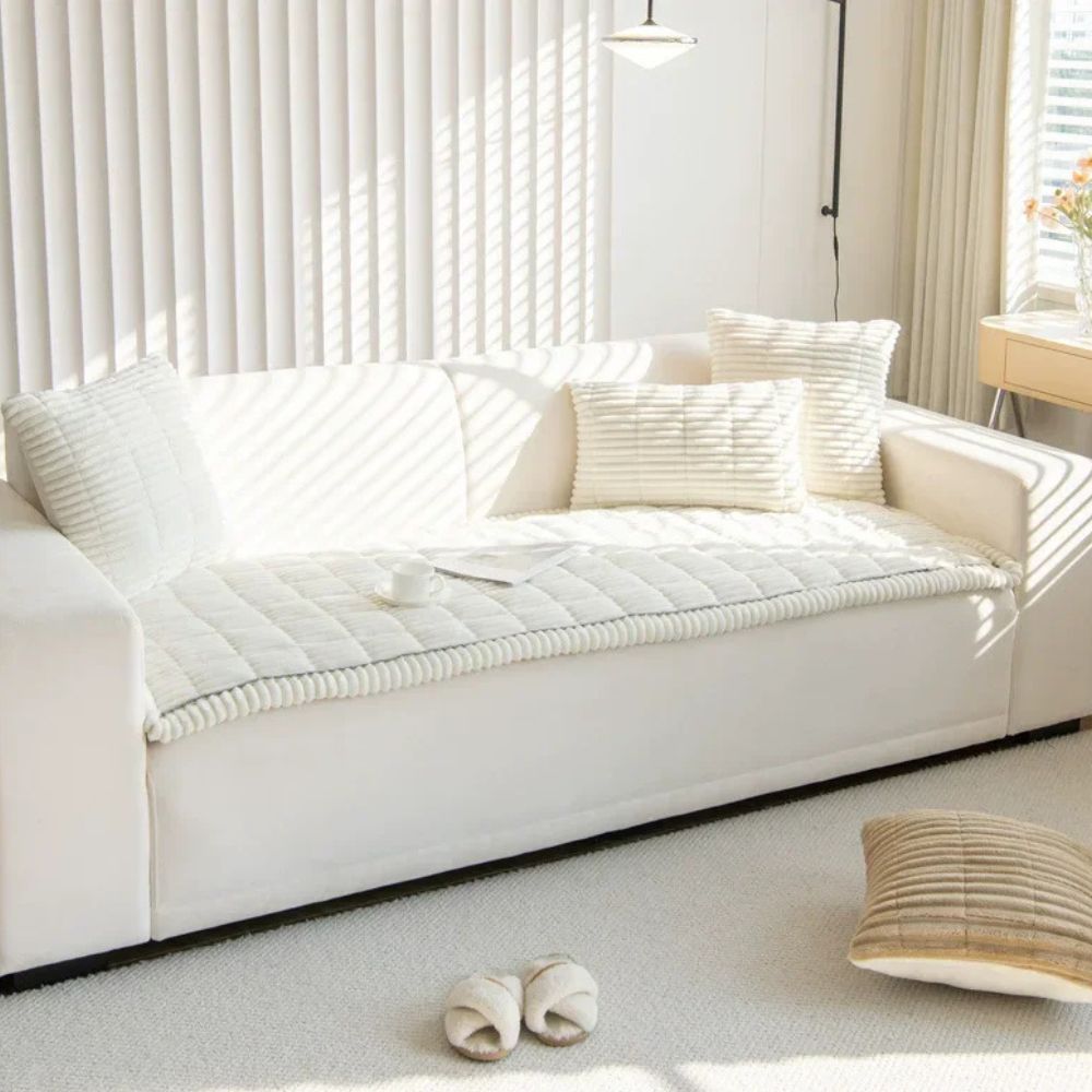 Soft Fuzzy Sectional Sofa Cover