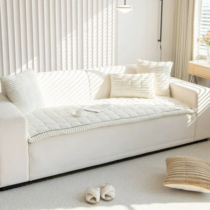 Soft Fuzzy Sectional Sofa Cover