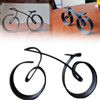 Simple Silver Bike Figure Decoration