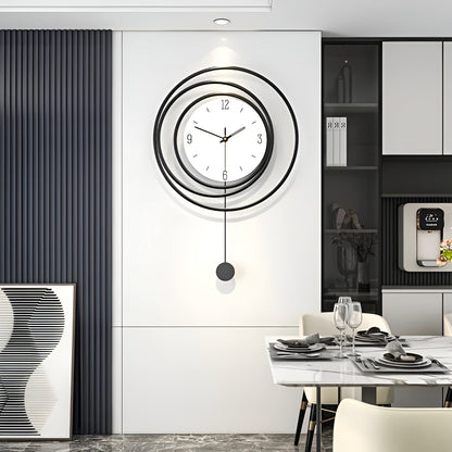 Simple Silver Wall Clock