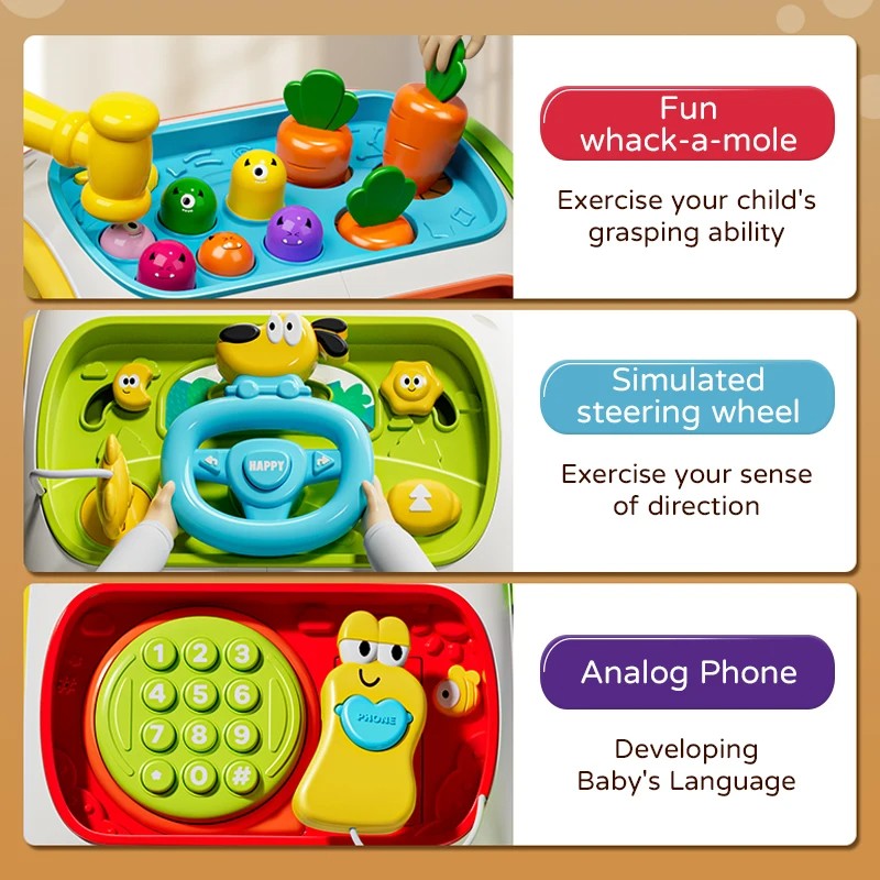 9-in-1 Educational Baby Toy with Upbeat Music, Flashing Lights, Safe Toy for Toddlers 12+ Months
