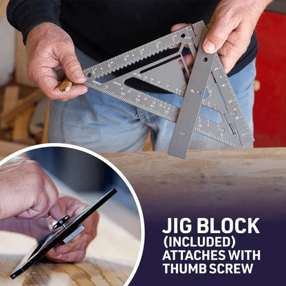 Accurate Rafter Square Tool with Level and Marking Guide - Pexav