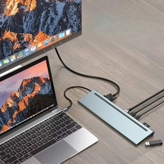 Universal USB-C Multiport Hub Docking Station - Pexav