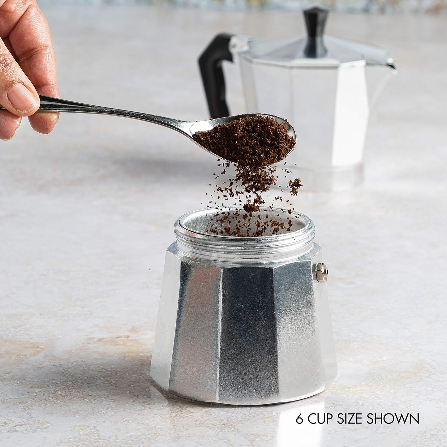 Traditional Stovetop Moka Pot Coffee Brewer