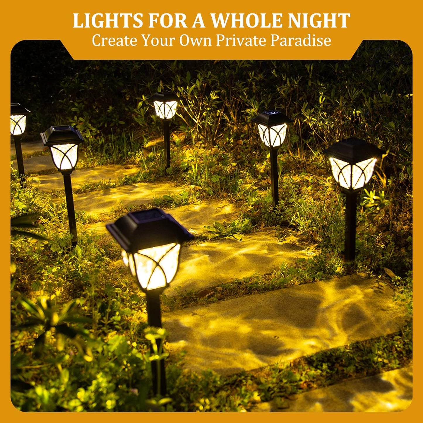 Bright Solar Powered Garden Path Lights Set