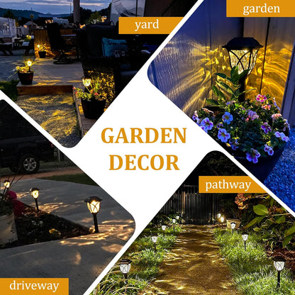 Bright Solar Powered Garden Path Lights Set