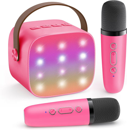 Compact Bluetooth Karaoke System with Microphones - Pexav