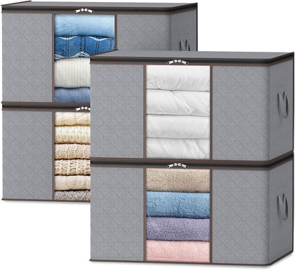 Collapsible Closet Storage Containers with Clear View Lids