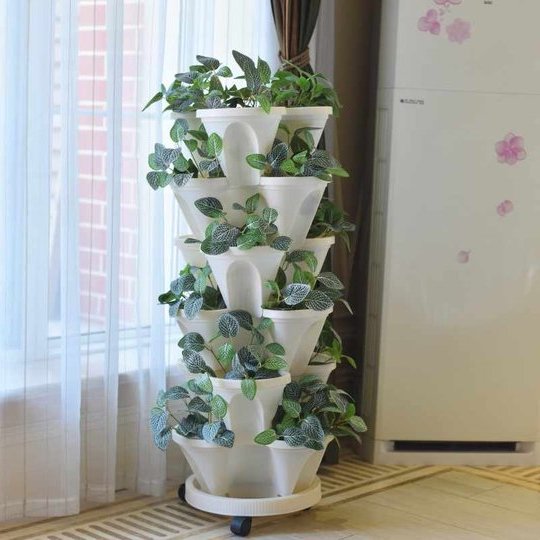 Tall Stackable Garden Flower Pots