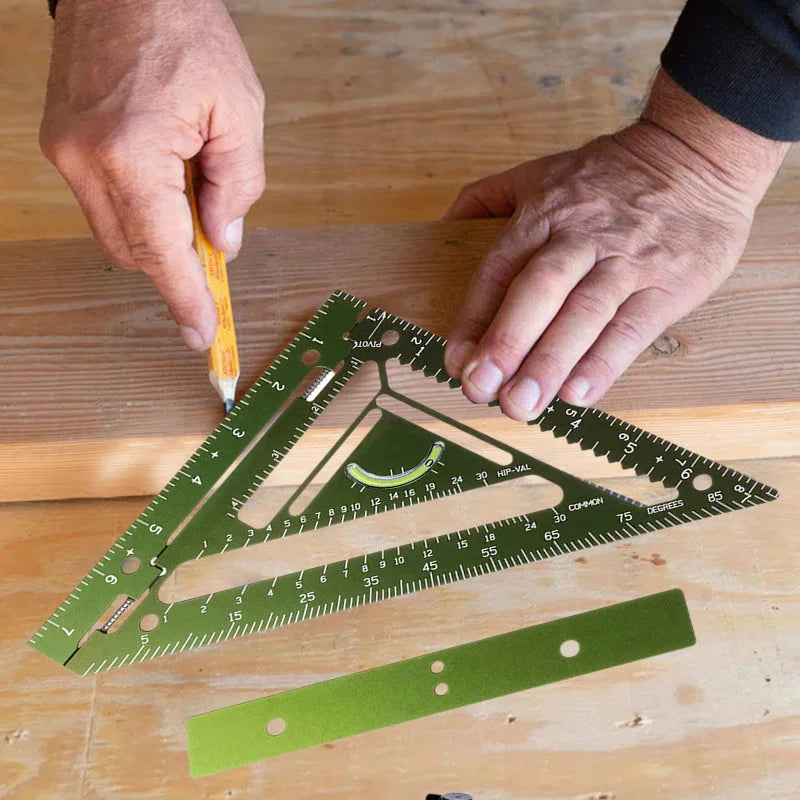 Accurate Rafter Square Tool with Level and Marking Guide