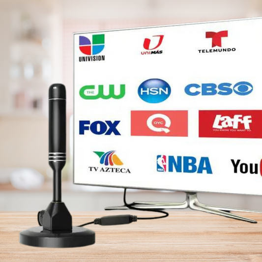 Slim High Gain Indoor Digital HDTV Antenna 4K TV Signal Booster - Pexav