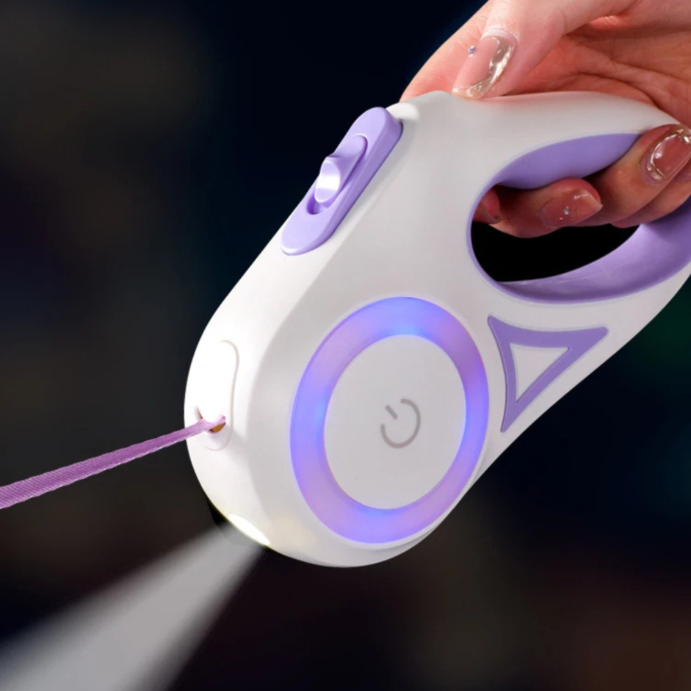 Adjustable Pet Leash with Flashing Light - Pexav