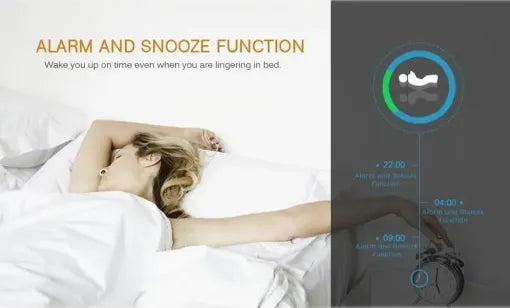 LED Smart Clock Mirror Night Light Table Lamp