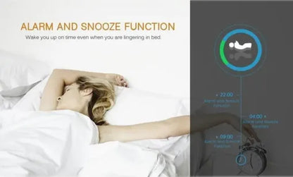 LED Smart Clock Mirror Night Light Table Lamp