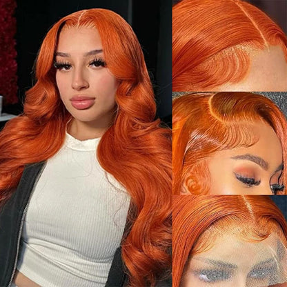 Vibrant Curly Auburn Lace Front Wig