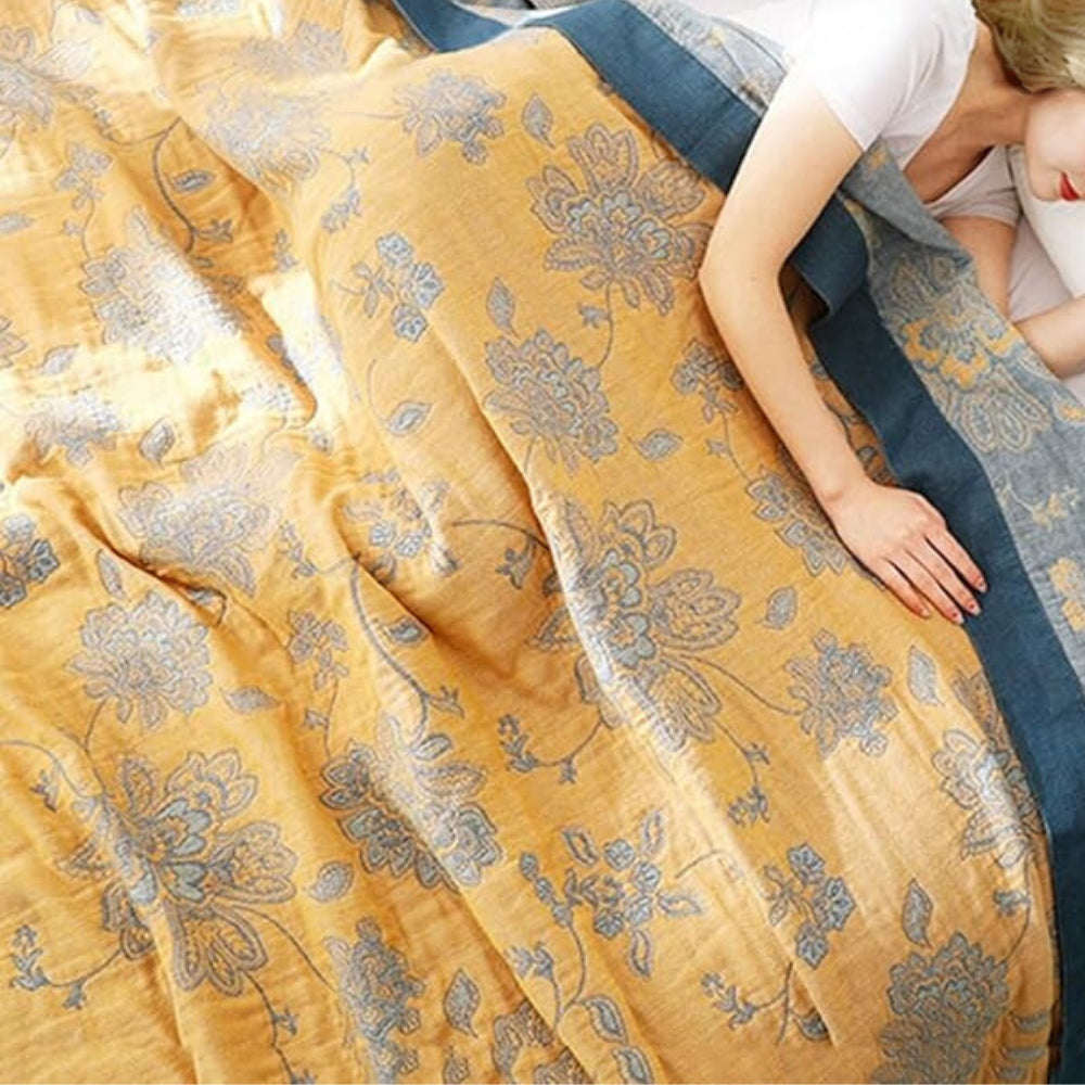 Soft Floral Blanket Airy Thin Design