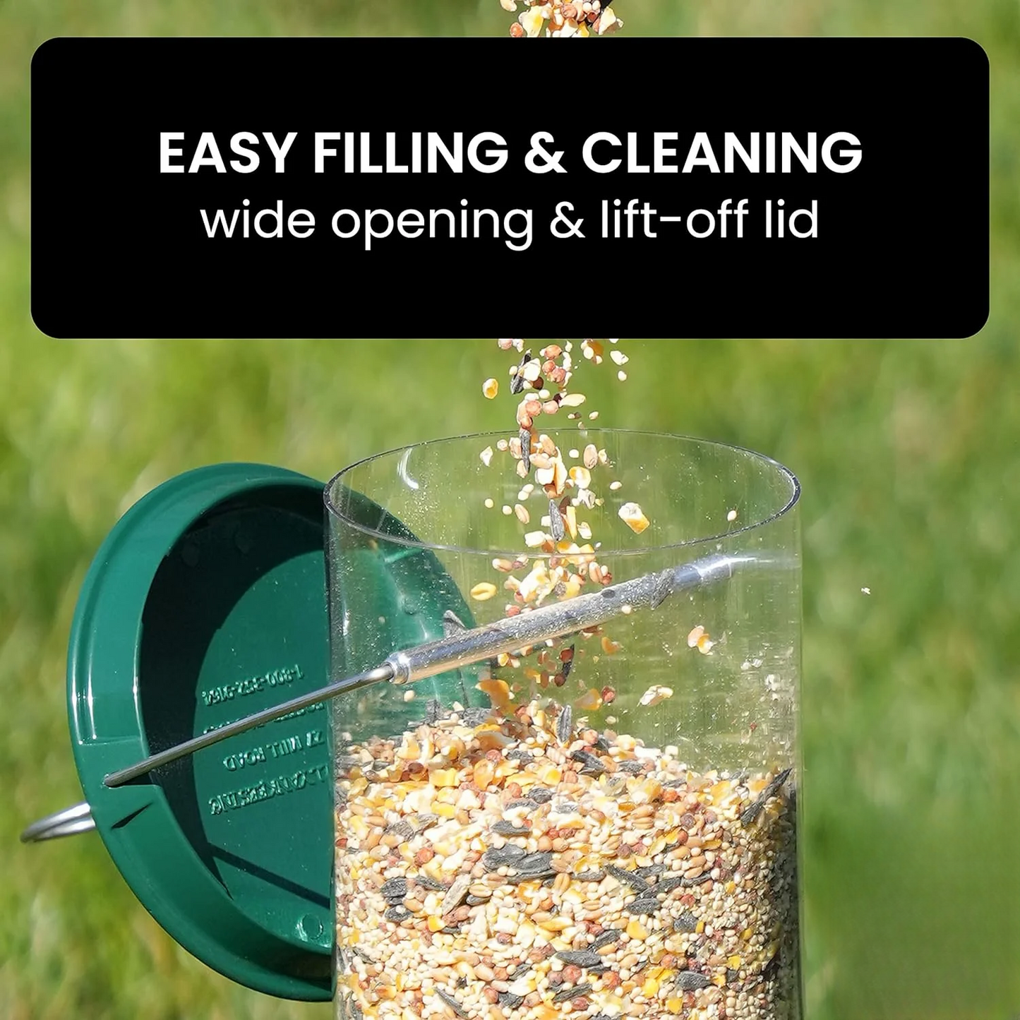 Squirrel Proof Bird Feeder with Rotating Tray