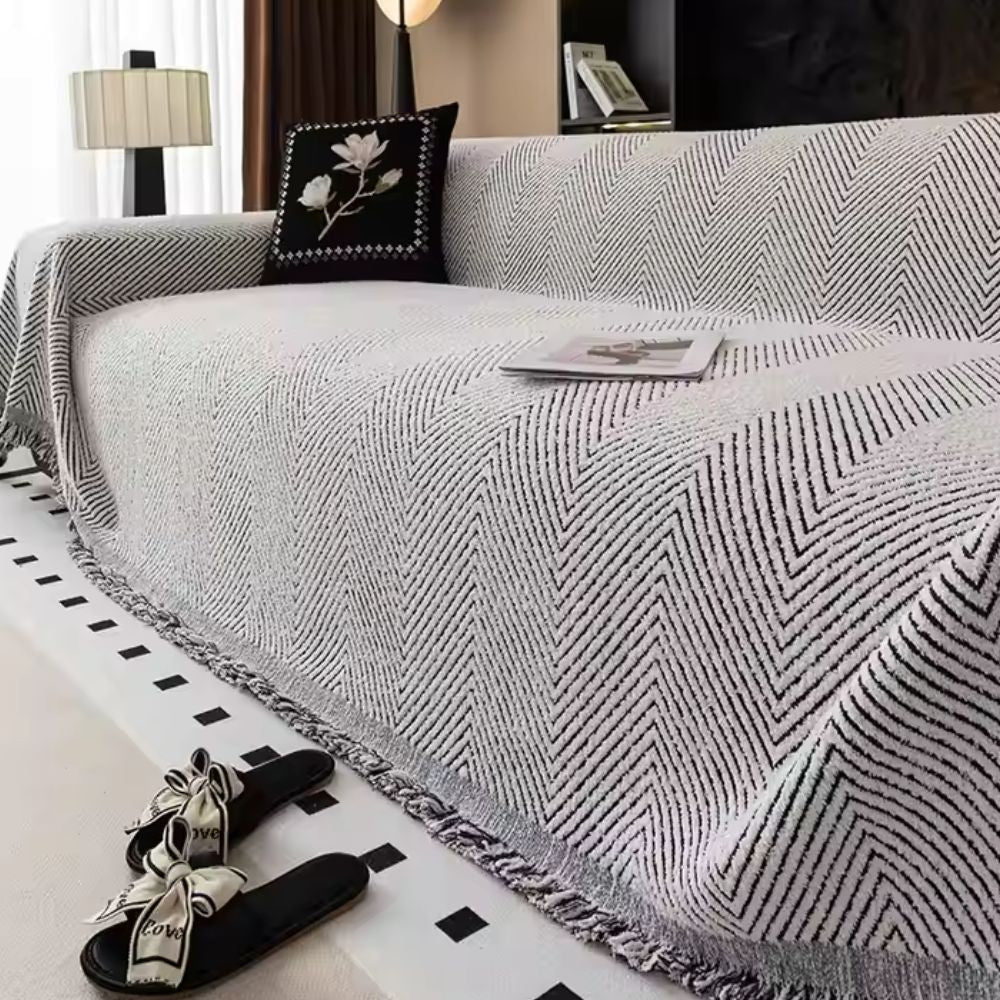 Stylish Herringbone Sofa Protector Waterproof Furniture Cover