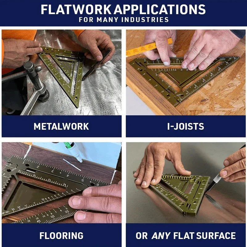 Accurate Rafter Square Tool with Level and Marking Guide