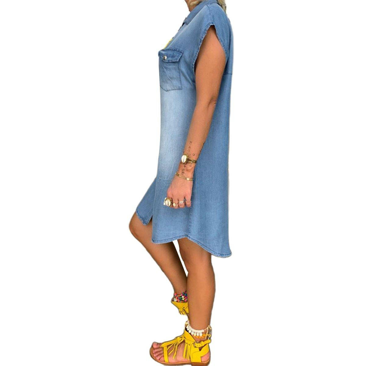Classic Blue Straight Dress