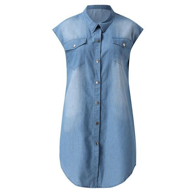 Classic Blue Straight Dress