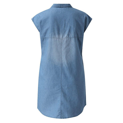 Classic Blue Straight Dress