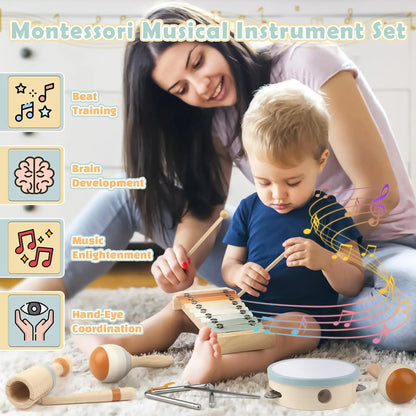 Kids Educational Wooden Music Instrument Set