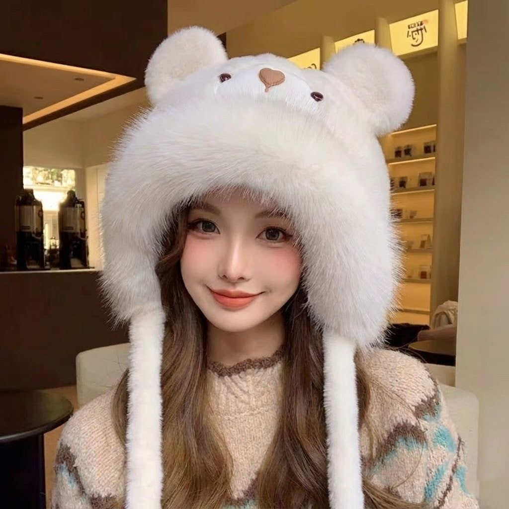 Warm Fuzzy Bear Beanie Hat