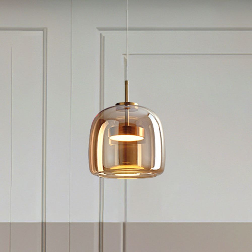 Classic Warm Glass Drop Ceiling Pendant Light
